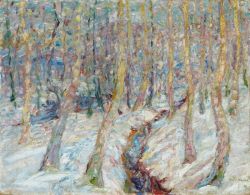 Peinture sur toile de Emil Nolde Birken Im Schnee Als Olbild reproduction peinte à la main