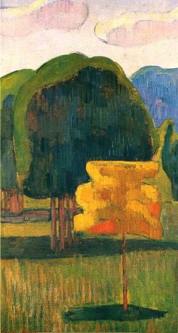 Peinture sur toile de Emile Bernard Yellow Tree 1888 reproduction peinte à la main