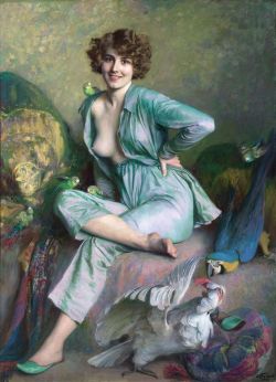 Peinture sur toile de Emile Friant The Familiar Birds 1921 reproduction peinte à la main