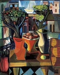 Peinture sur toile de Emiliano Di Cavalcanti Brazilian Balcony reproduction peinte à la main