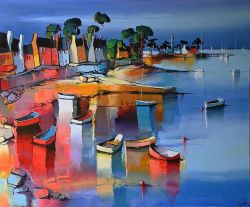 Peinture sur toile de Eric Le Pape 3832 Le Chemin De Port Navalo 100x150 1 reproduction peinte à la main