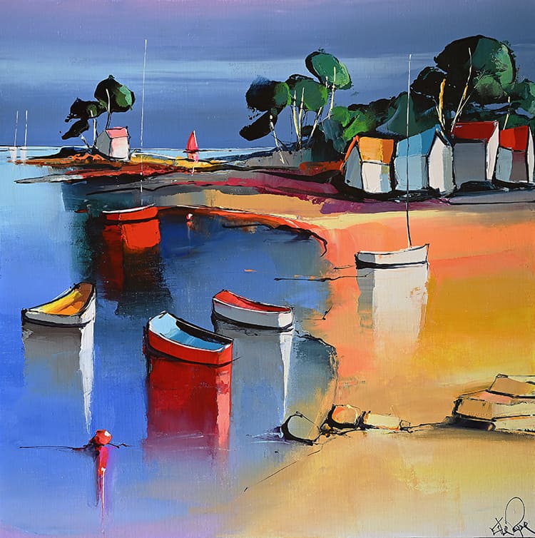 Eric Le Pape 3863 La Plage Des Pins 60x60 1