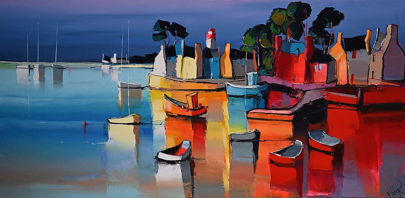 Eric Le Pape 3929 Le Quai Des Barques Rouges 60x120 1