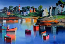 Peinture sur toile de Eric Le Pape Arrivee Sur Doelan reproduction peinte à la main