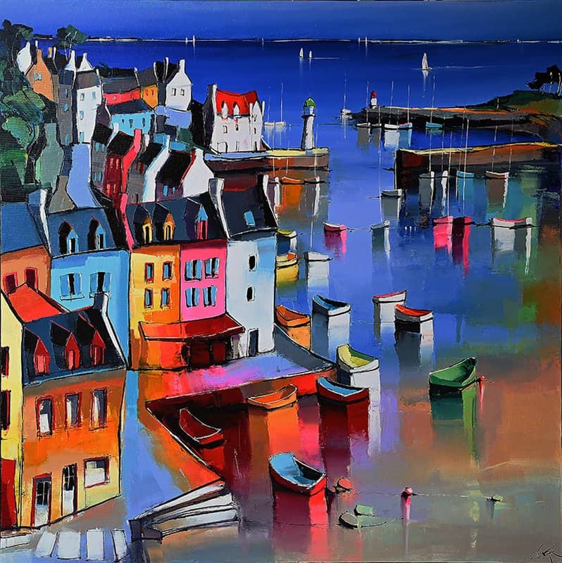 Eric Le Pape Le Long Du Quai De Sauzon 150x150 Cm