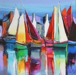 Peinture sur toile de Eric Lepape Toutes Voiles Dehors reproduction peinte à la main