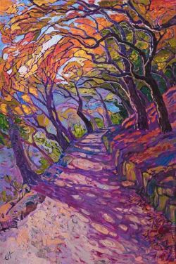 Peinture sur toile de Erin Hanson The Violet Path reproduction peinte à la main
