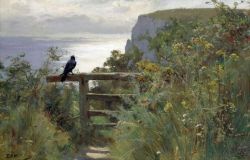 Peinture sur toile de Ernest Albert Waterlow, The Cliff Path reproduction peinte à la main