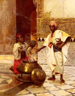 Peinture sur toile de Ernst, Dans l'Alhambra reproduction peinte à la main
