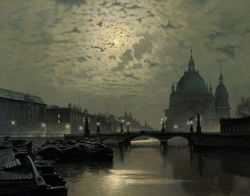 Peinture sur toile de Ernst Hugo Lorenz-murowana Swiatlo Ksiezyca Berlin reproduction peinte à la main