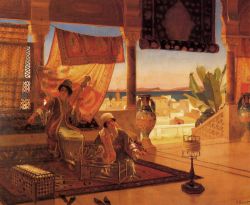 Peinture sur toile de Ernst, La terrasse reproduction peinte à la main