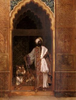 Peinture sur toile de Ernst, Le garde du palais reproduction peinte à la main