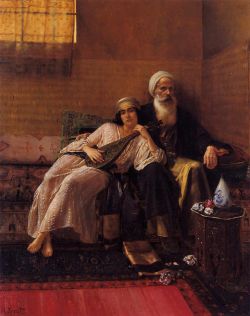 Peinture sur toile de Ernst, Le musicien reproduction peinte à la main