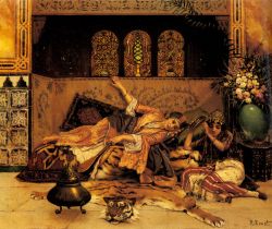 Peinture sur toile de Ernst, Les captives reproduction peinte à la main