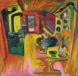 Peinture sur toile de Ernst Ludwig Kirchner - Alpine Kitchen 1918 reproduction peinte à la main
