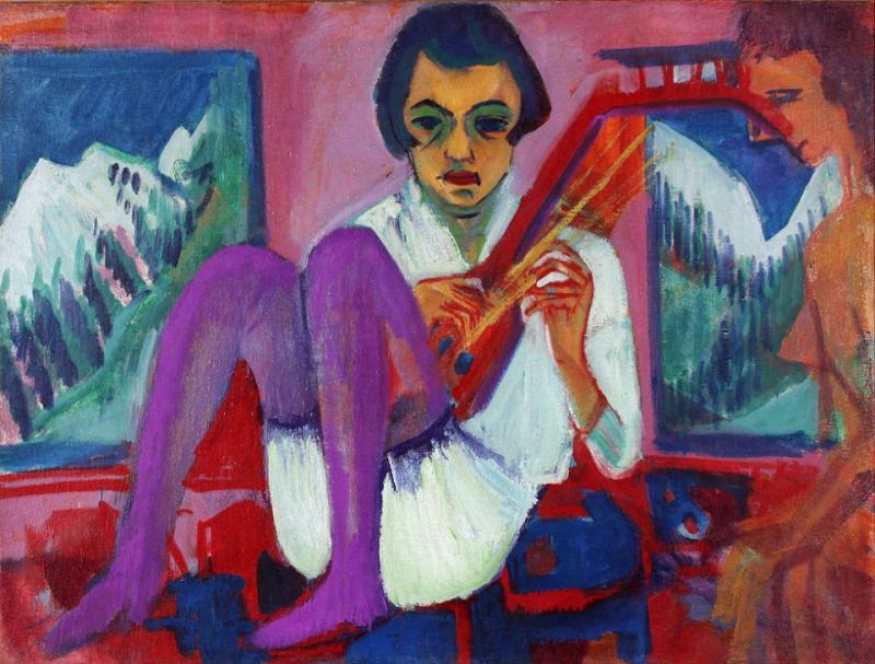 Ernst Ludwig Kirchner, Joueur de Mandoline - 1921