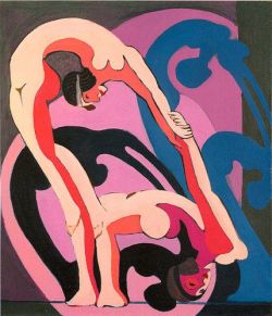 Peinture sur toile de Ernst Ludwig Kirchner Two Acrobats 1933 reproduction peinte à la main