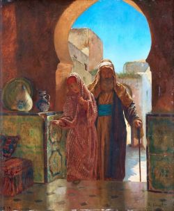 Peinture sur toile de Ernst Rudolf Entering The Palace reproduction peinte à la main