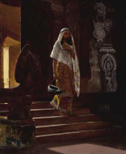 Peinture sur toile de Ernst Rudolf Entering The Temple reproduction peinte à la main