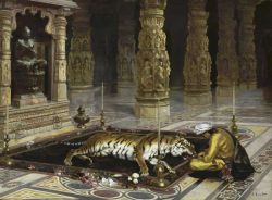 Peinture sur toile de Ernst Rudolf Honouring The Tiger reproduction peinte à la main