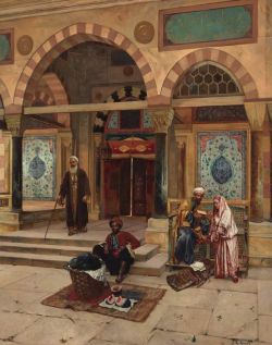 Peinture sur toile de Ernst Rudolf Outside The Mosque 1 reproduction peinte à la main