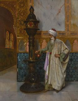Peinture sur toile de Ernst Rudolf Tending The Lamp 1 reproduction peinte à la main