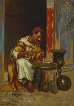 Peinture sur toile de Ernst Rudolf The Brass Worker reproduction peinte à la main