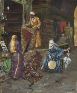 Peinture sur toile de Ernst Rudolf The Carpet Seller reproduction peinte à la main