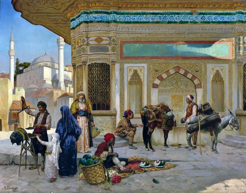 Ernst Rudolf The Fountain Of Ahmed Iii Instanbul 1892