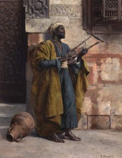 Peinture sur toile de Ernst Rudolf The Musician 1884 reproduction peinte à la main