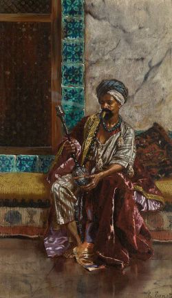 Peinture sur toile de Ernst Rudolf The Nargilah Smoker reproduction peinte à la main