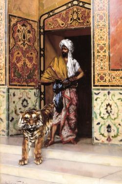 Peinture sur toile de Ernst Rudolf The Pasha S Favourite Tiger reproduction peinte à la main