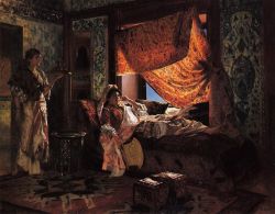 Peinture sur toile de Ernst, Un intérieur Mauresque reproduction peinte à la main