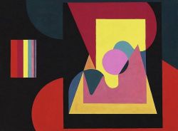 Peinture sur toile de Etienne Beothy, Composition, 1945 reproduction peinte à la main