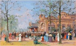 Reproduction sur toile du tableau Eugene Galien-laloue Le Casino De Vichy