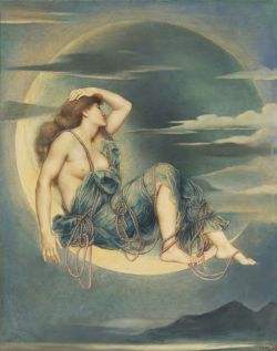 Evelyn De Morgan Luna reproduction peinte à la main