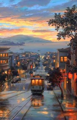 Evgeny Lushpin San Francisco reproduction peinte à la main