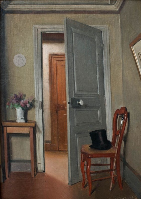 Félix Vallotton, The Top Hat, Interior or The Visit, 1887