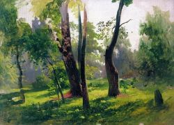 Fedor Vasil Ev Trees reproduction peinte à la main