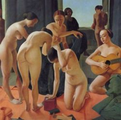 Felice Casorati Il Concerto - 1924 reproduction peinte à la main
