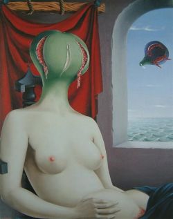 Felix Labisse Jeune Figue Posant Pour Leonard De Vinci 1946 reproduction peinte à la main