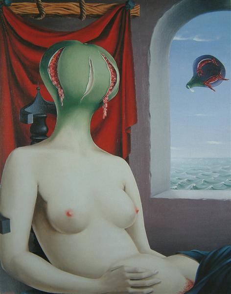 Felix Labisse Jeune Figue Posant Pour Leonard De Vinci 1946