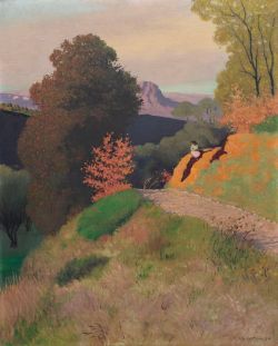 Felix Vallotton Environs De Cagnes Le Soir 1924 reproduction peinte à la main