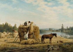 Ferdinand Von Wright Harvesters 1879 reproduction peinte à la main