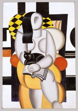 Peinture sur toile de Fernand Leger Woman With A Cat 1921 reproduction peinte à la main