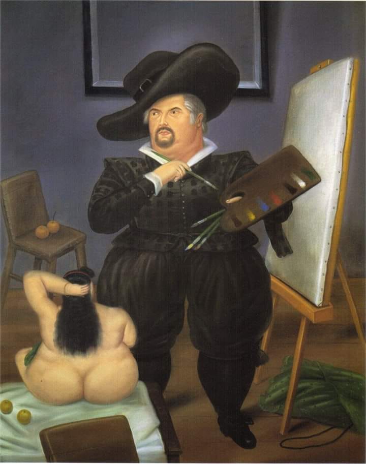 Fernando Botero Self Portrait As Velasquez 1986