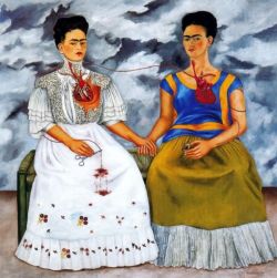 Peinture sur toile de Kahlo, Les deux Kahlo reproduction peinte à la main