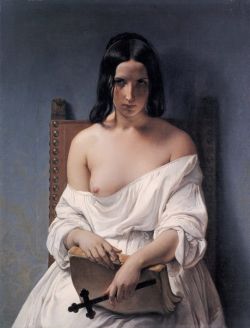 Francesco Hayez, La méditation - 1851 reproduction peinte à la main