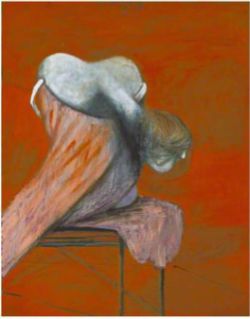 Francis Bacon triptyque, Trois études de figures au pied d'une crucifixion - partie 1 reproduction peinte à la main