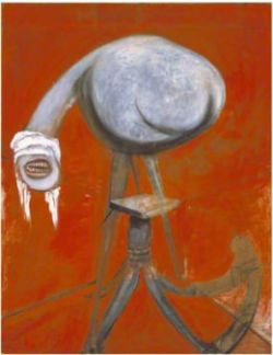 Francis Bacon triptyque, Trois études de figures au pied d'une crucifixion - partie 2 reproduction peinte à la main
